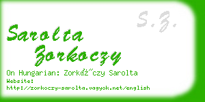 sarolta zorkoczy business card